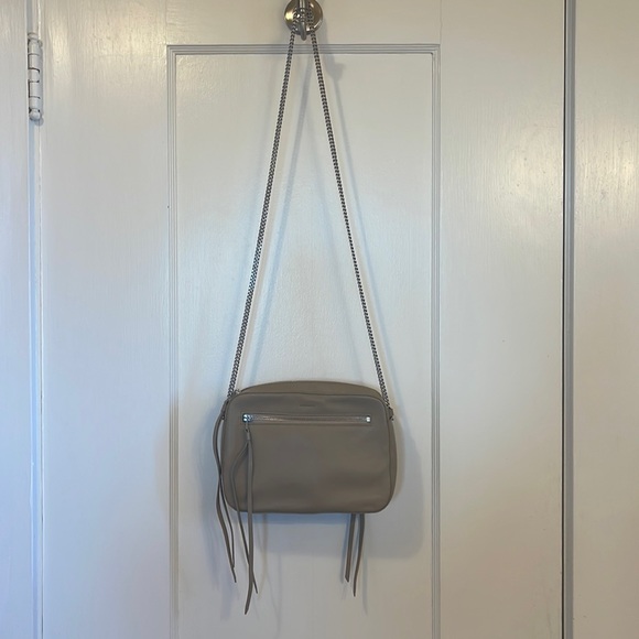 All Saints Chain Crossbody // Tan & Silver - Picture 4 of 9